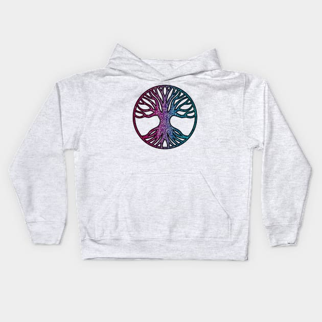 Tree Of Life (Fire and Ice) Kids Hoodie by JoshG